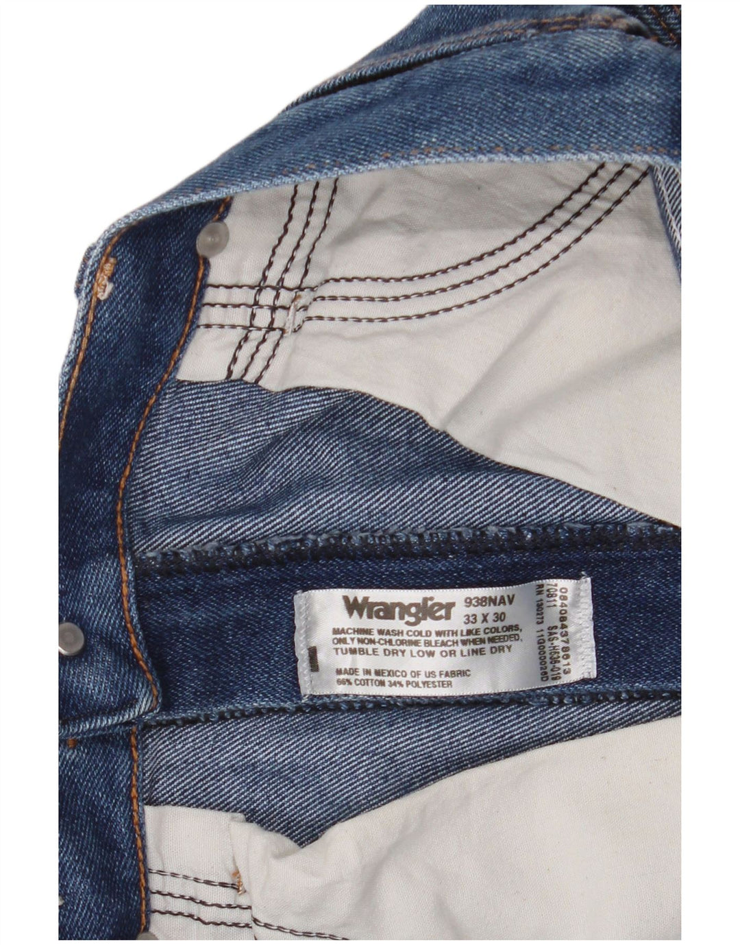 Wrangler Herren Straight Jeans W33 L30 Blaue Baumwolle