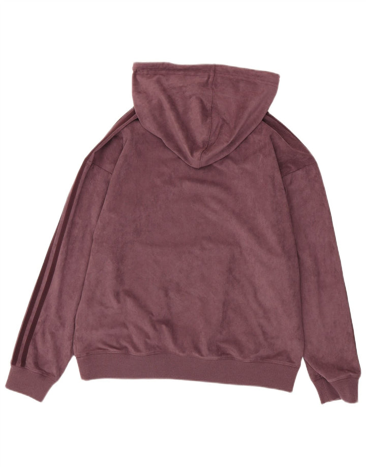 Übergroßer Damen-Kapuzenpullover aus Velours, UK 10, Größe S