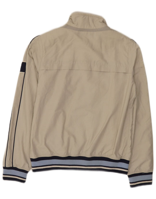 Geox Jungen-Bomberjacke mit Grafik, 11–12 Jahre, beige, Colourblock-Baumwolle