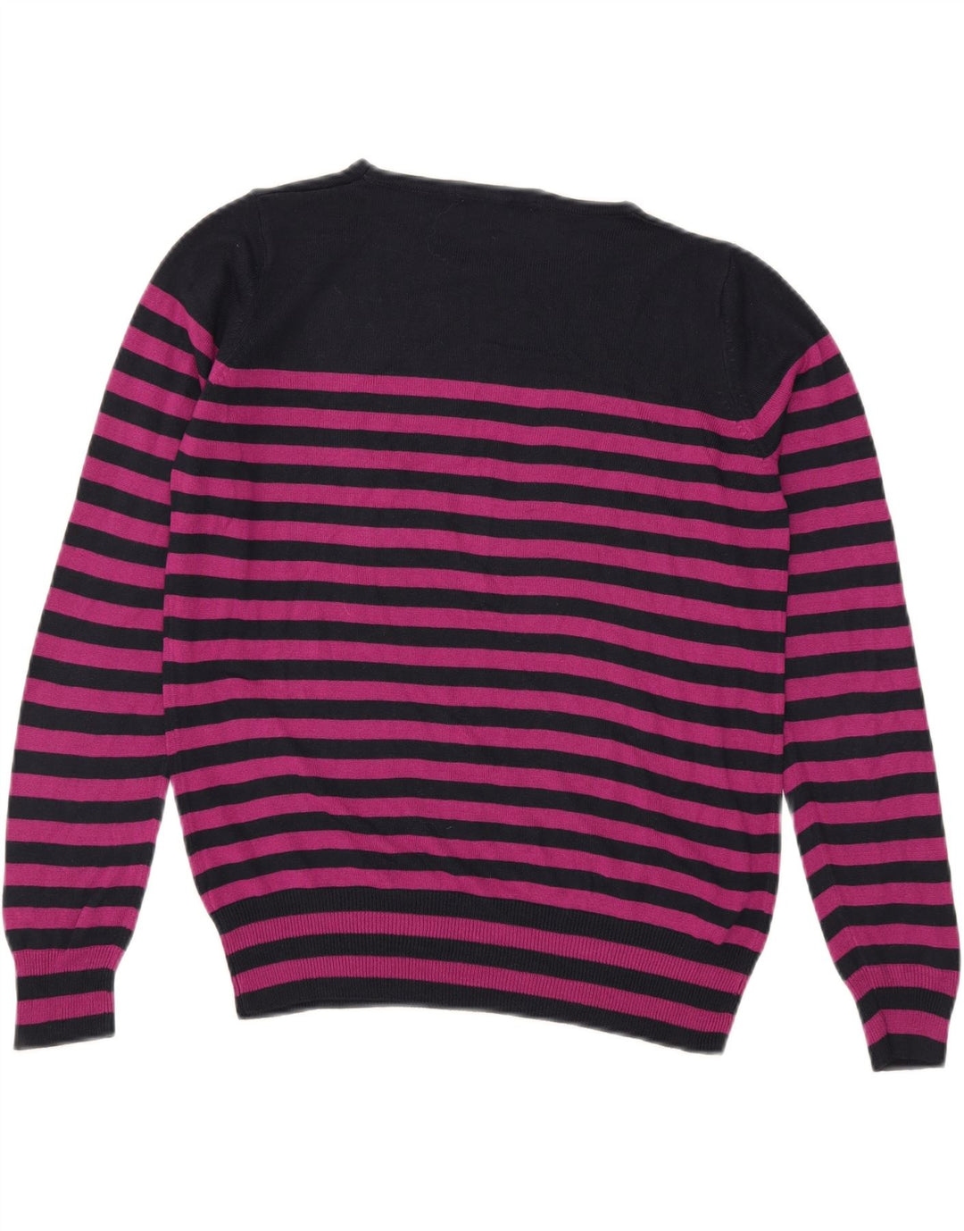 Marks & Spencer Damen-Pullover mit U-Boot-Ausschnitt, Gr. 14, Mittelrosa gestreift
