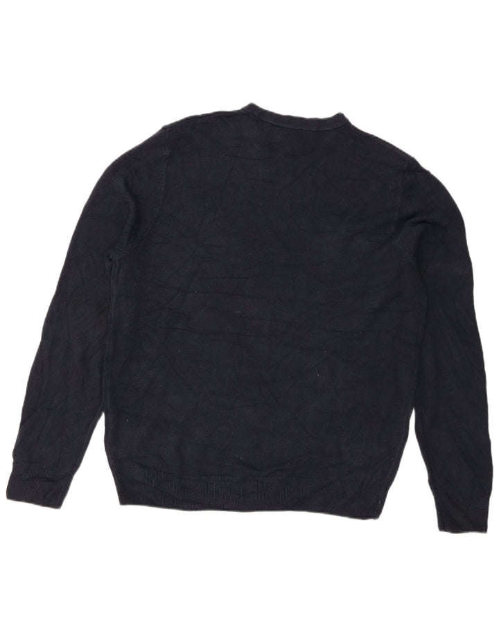 Marks & Spencer Herren-Pullover mit Rundhalsausschnitt, groß, Marineblau, Acryl