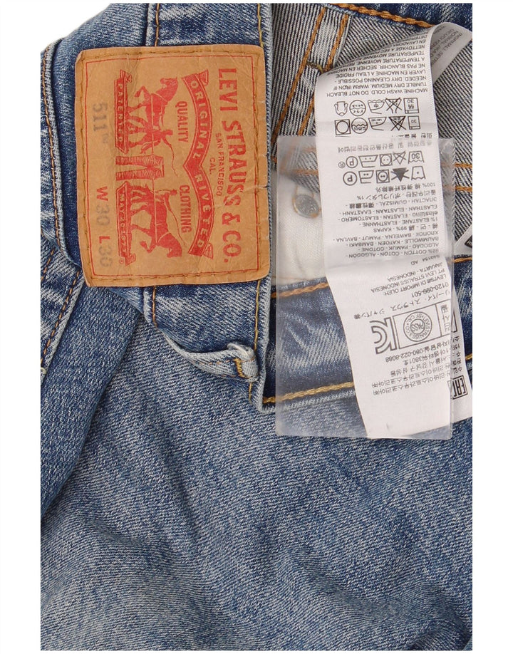 Levi's Herren 511 Slim Jeans W30 L30 Blaue Baumwolle