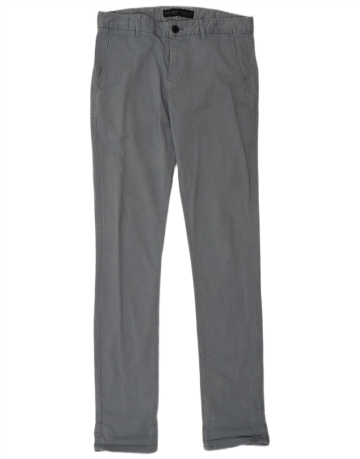 Zara Slim Chino-Hose für Herren, EU 38, Größe S, W30, L33, Grau