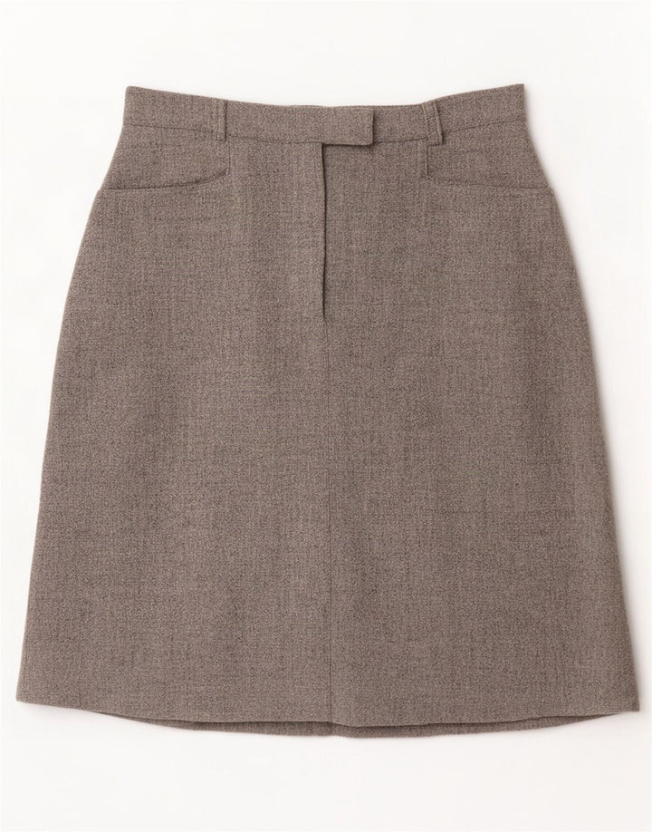 New Penny Damen A-Linienrock UK 10 Small W26 Graue Wolle