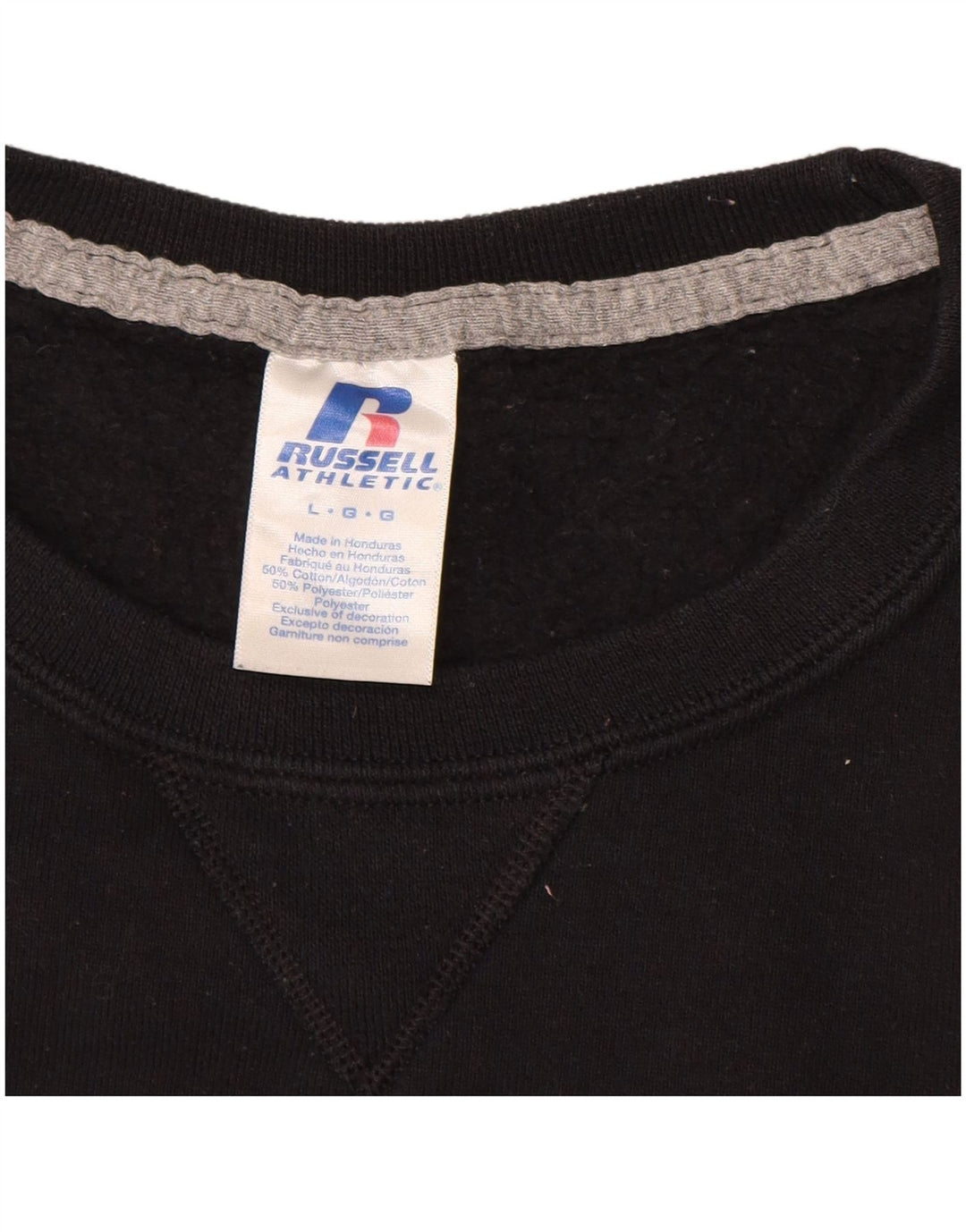 RUSSELL ATHLETIC Herren-Sweatshirt mit Grafik, groß, aus schwarzer Baumwolle