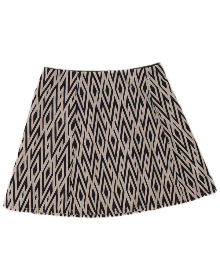 Zara Damen Trafaluc Minirock Medium W28 Marineblau Geometrisch