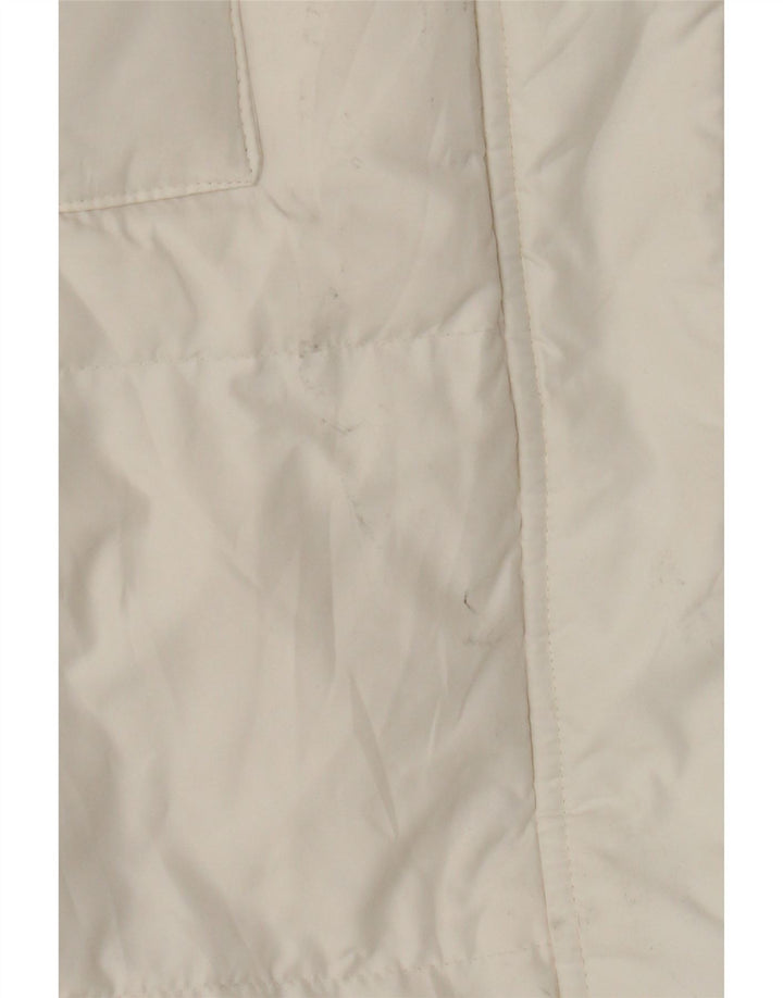 Phard Damen Wattierter Mantel UK 16 Large Weiß Polyester