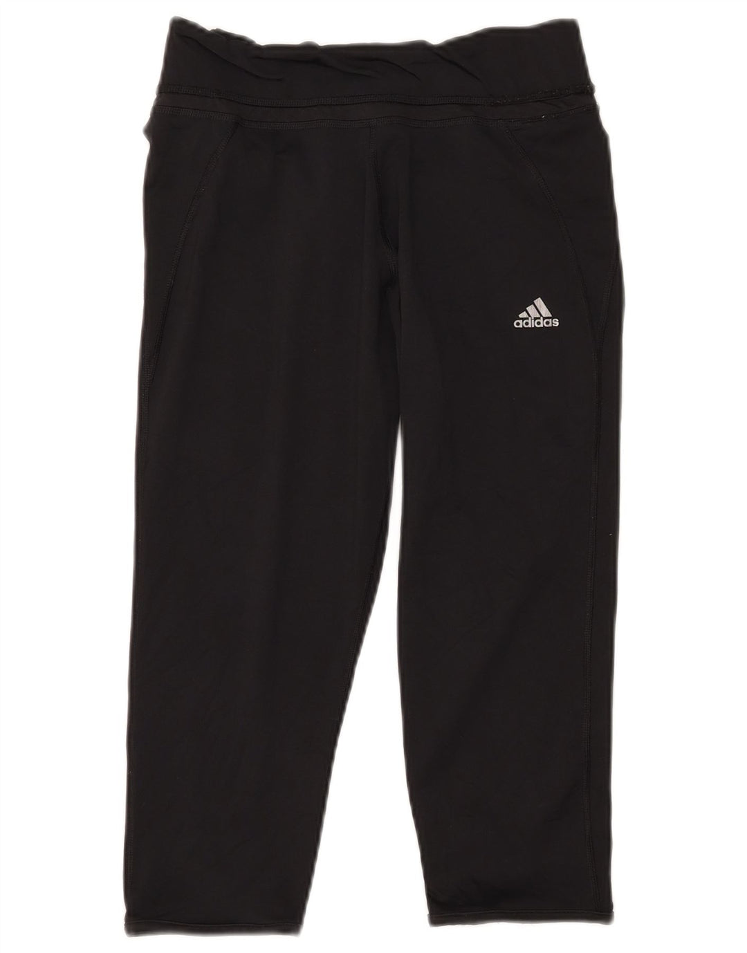 Adidas Damen Climalite Capri Leggings UK 12/14 Medium Schwarz Polyester