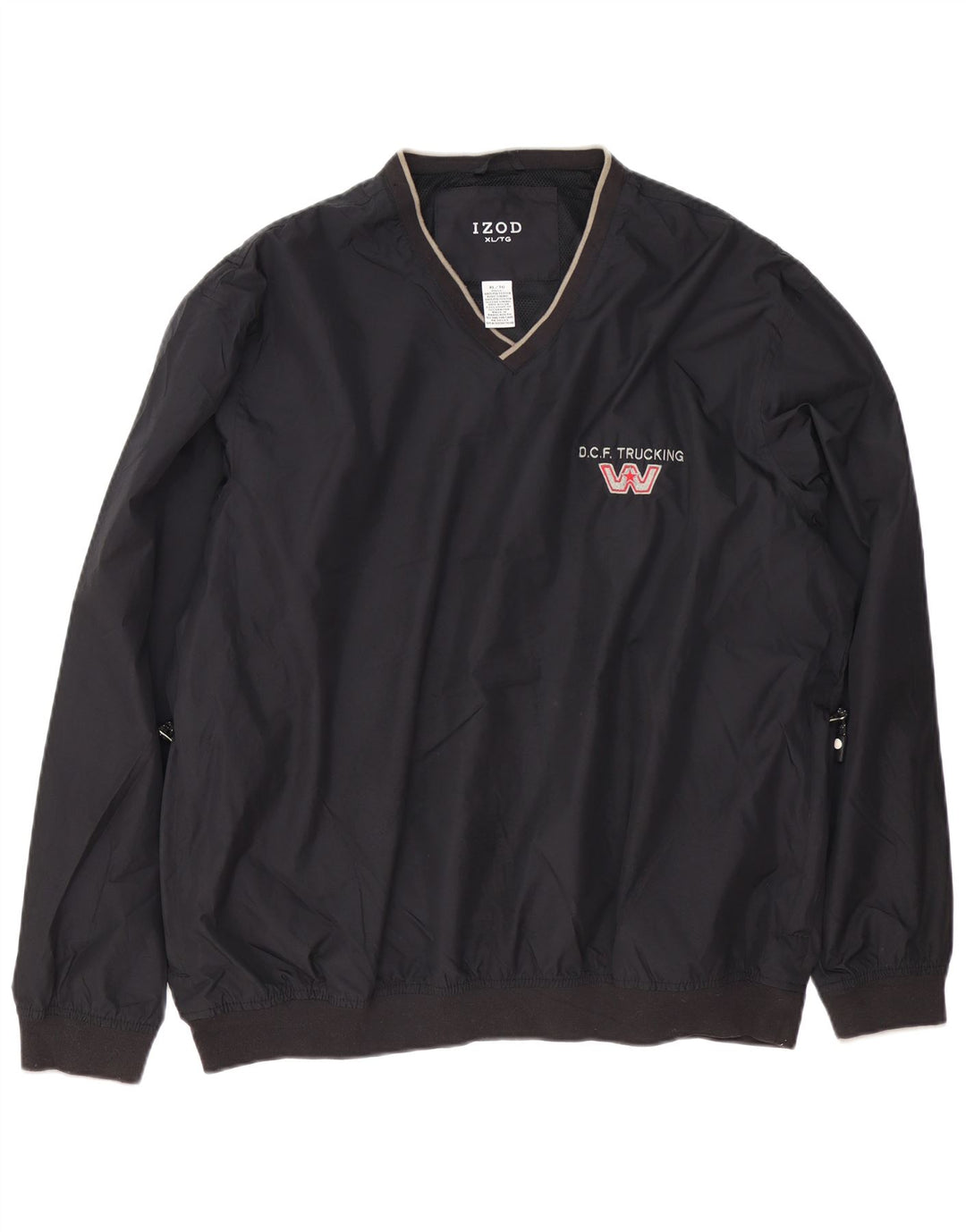 Izod Herren Pullover Trainingsanzug Top Jacke XL Marineblau Polyester