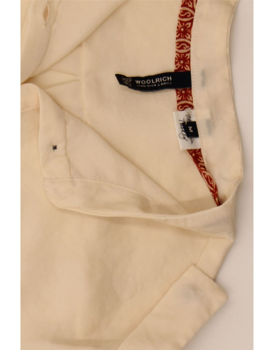WOOLRICH Womens Military Pullover Shirt UK 12 Medium Off White Vintage Woolrich and Second-Hand Woolrich from Messina Hembry 