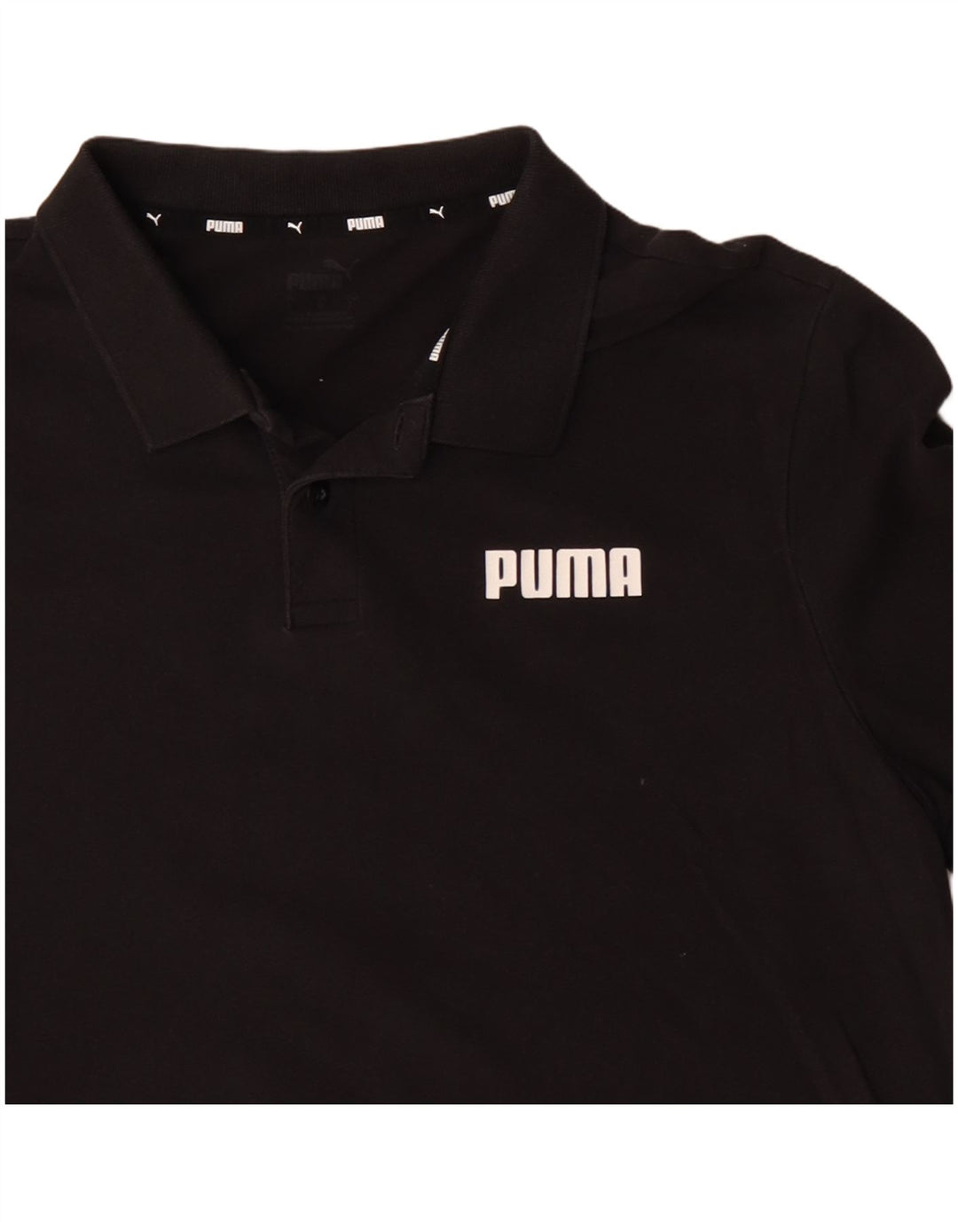 PUMA Herren-Poloshirt, groß, schwarze Baumwolle