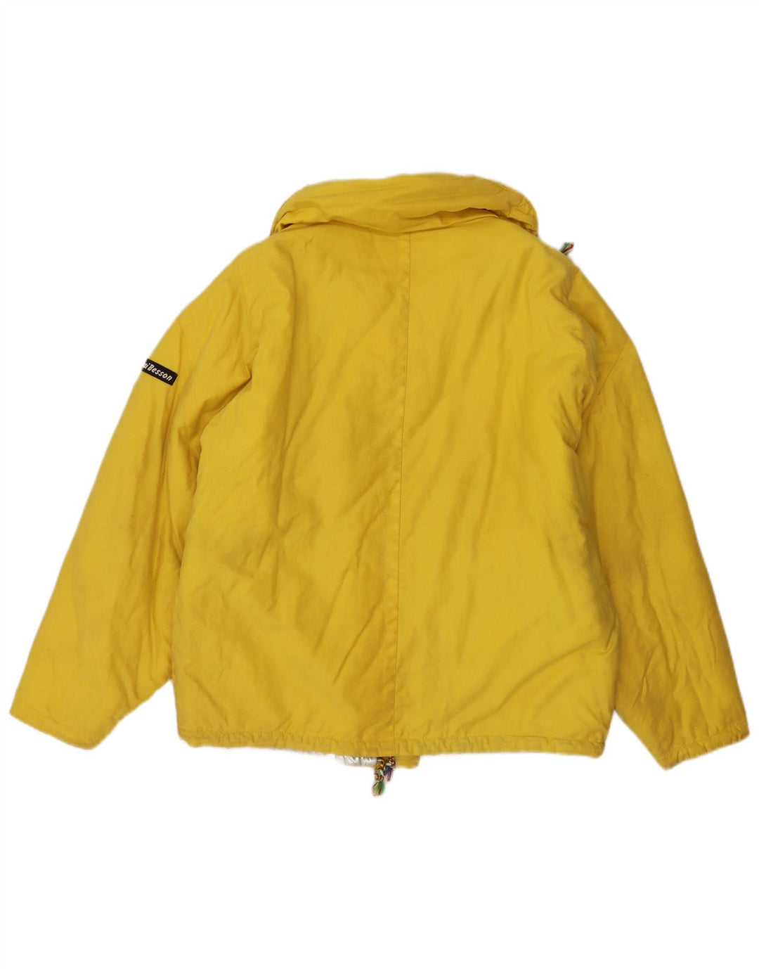 Anzi Besson Damen Übergroße wattierte Jacke UK 10 Small Gelb Baumwolle