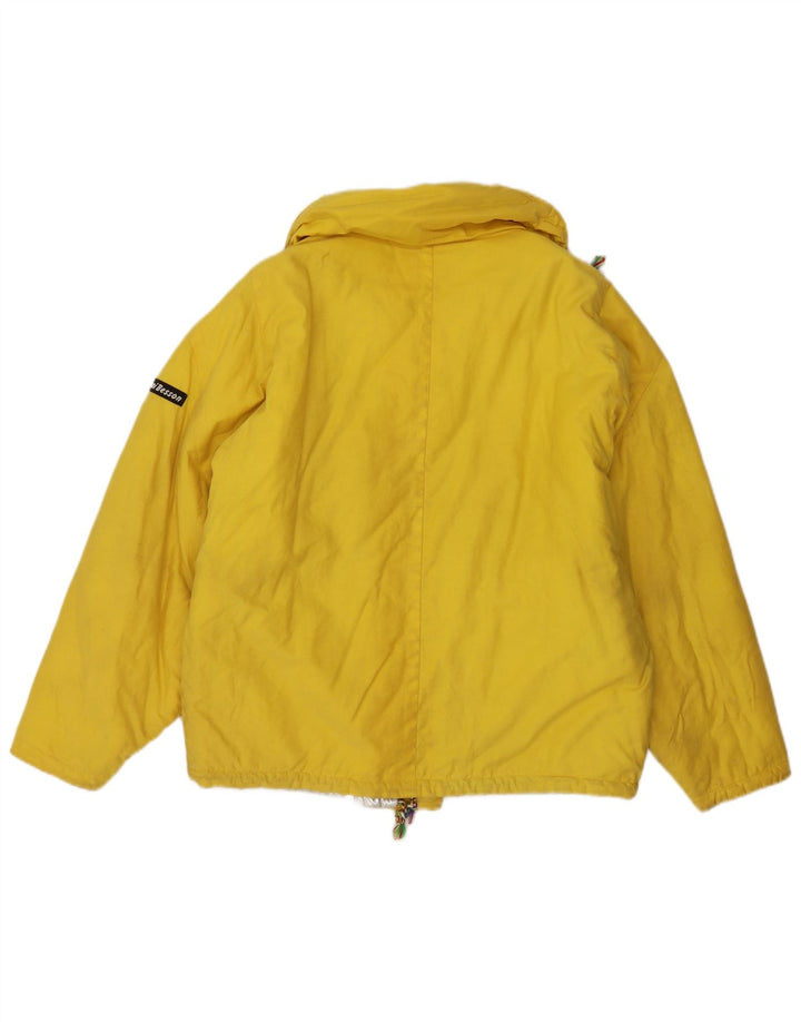 Anzi Besson Damen Übergroße wattierte Jacke UK 10 Small Gelb Baumwolle