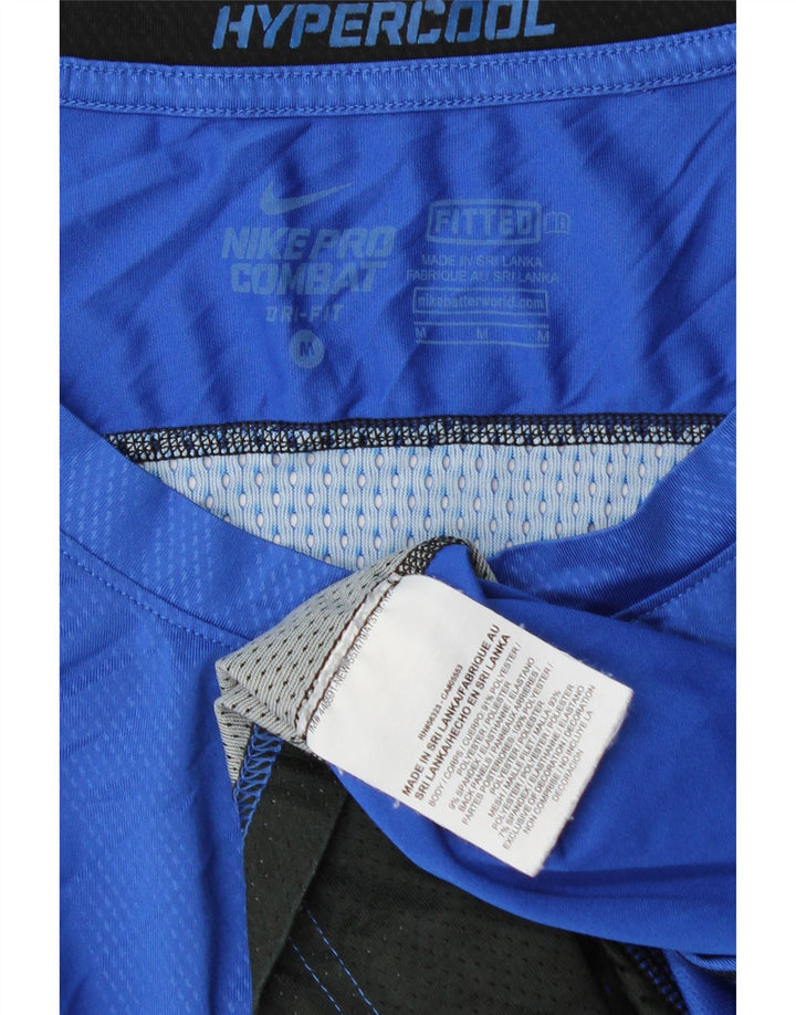 Nike Herren-T-Shirt mit Grafik, Mittelblaues Farbblock-Polyester