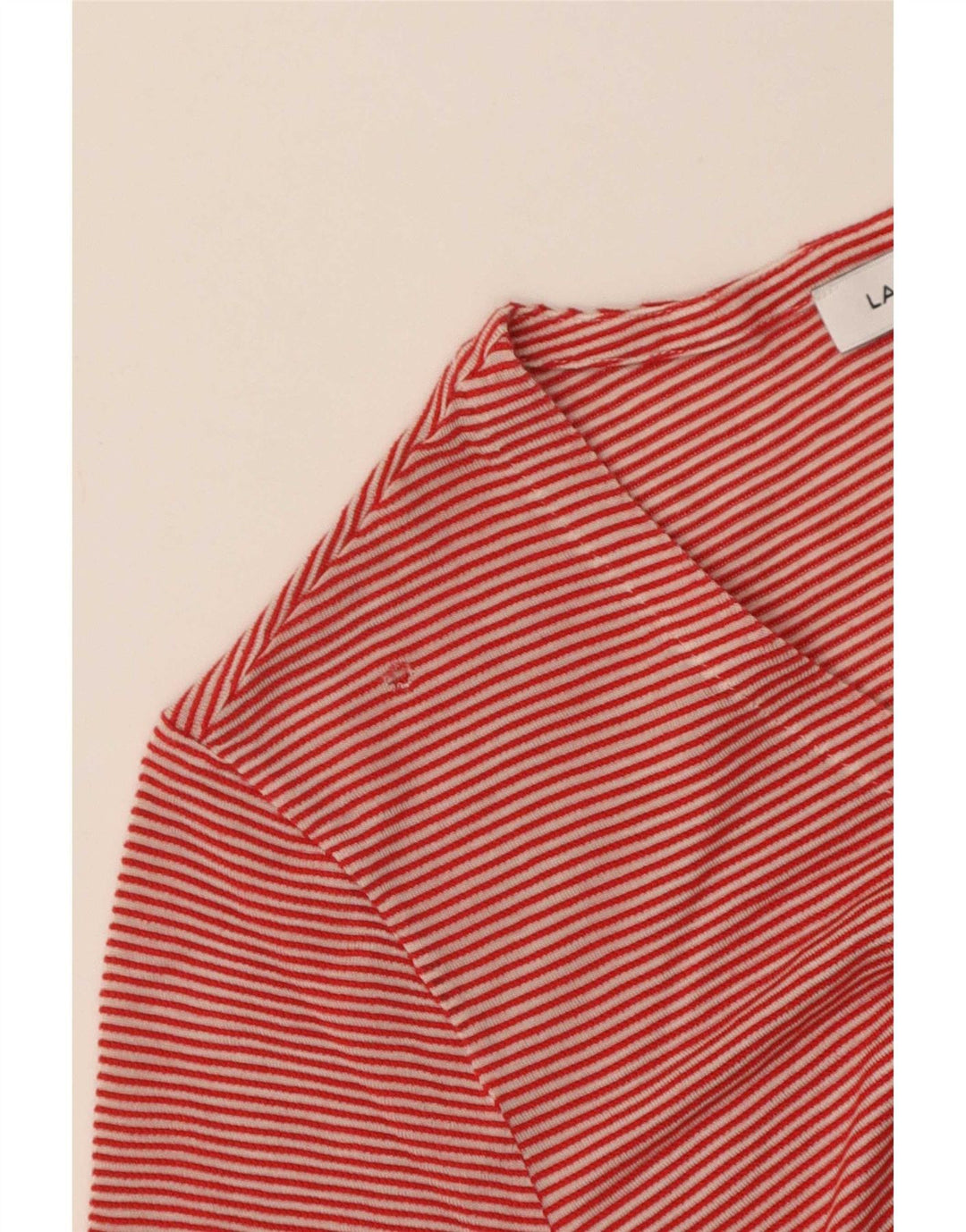 Lacoste Damen T-Shirt Top IT 42 Große rote Baumwolle