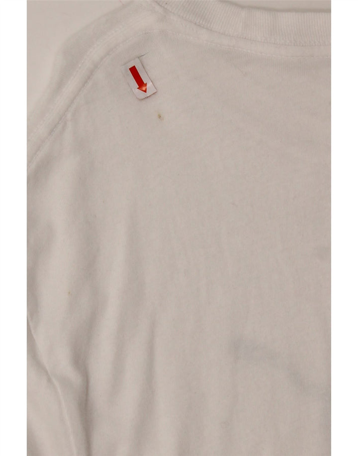 PUMA Mens Graphic T-Shirt Top 2XL White Cotton
