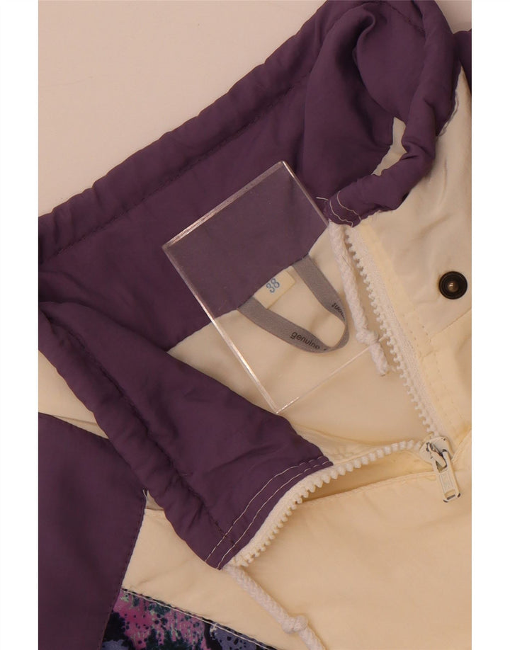 Rukka Damen-Windbreakerjacke mit lockerer Passform, EU 38, Mittelweiß, Farbblock