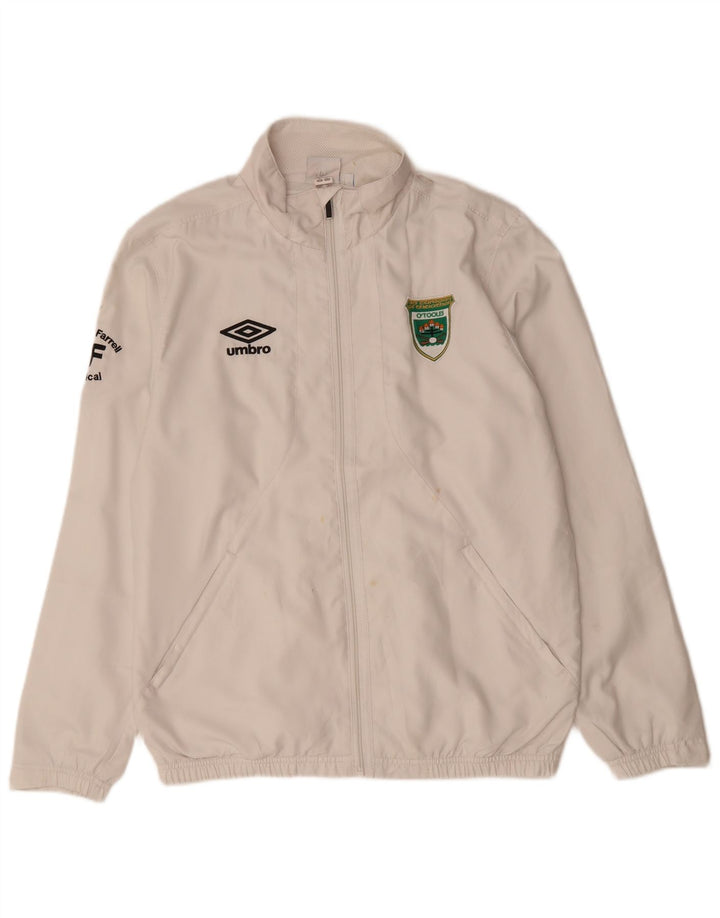 UMBRO Mens Graphic Tracksuit Top Jacket Medium White Polyester