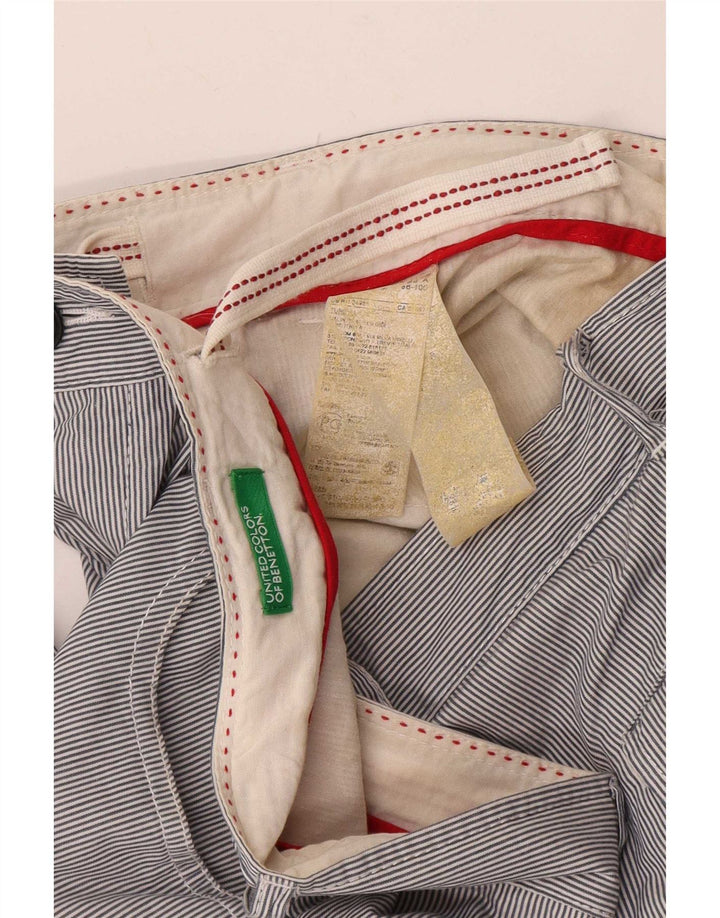 Benetton Herren Freizeitshorts IT 48 Medium W38 Blau gestreift