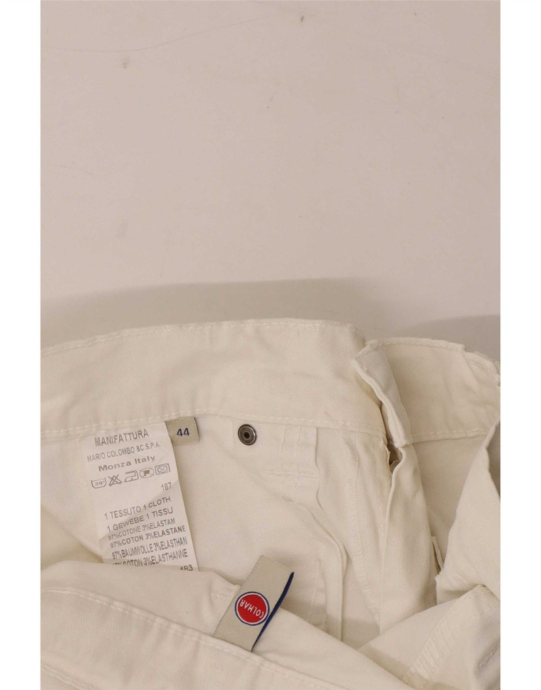 Colmar Damen Slim Jeans IT 44 Medium W30 L30 Weiße Baumwolle