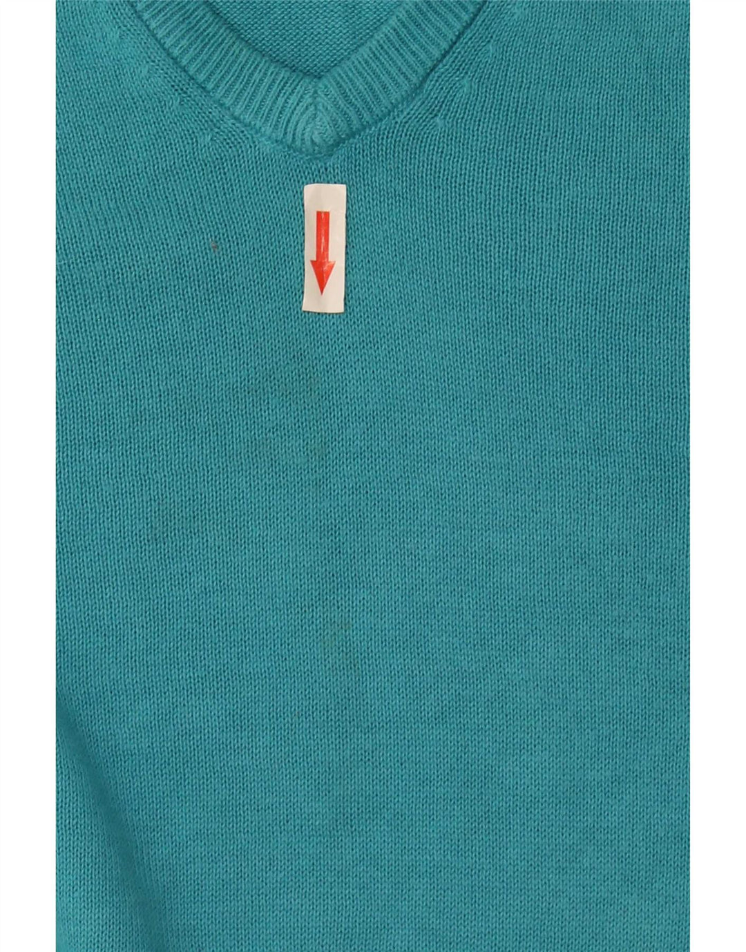 Marks & Spencer Herren-Pullover mit V-Ausschnitt, 2XL, türkisfarbene Baumwolle