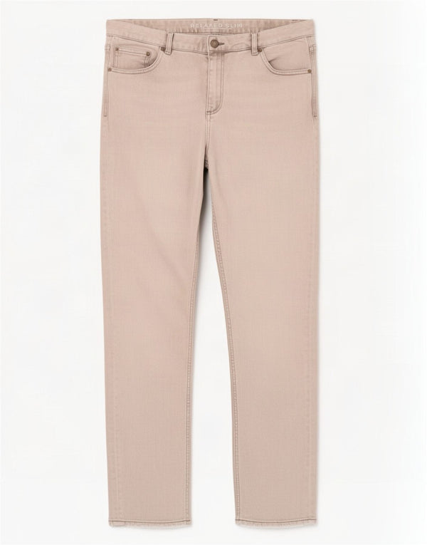 Marks & Spencer Damen Relaxed Slim Jeans UK 14 Large W34 L30 Graue Baumwolle