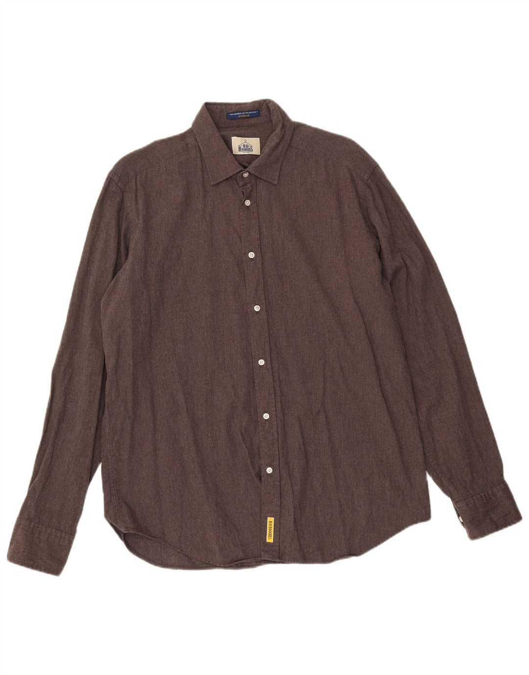 B.D. BAGGIES Herren-Flanellhemd mit normaler Passform, Größe L, Braun