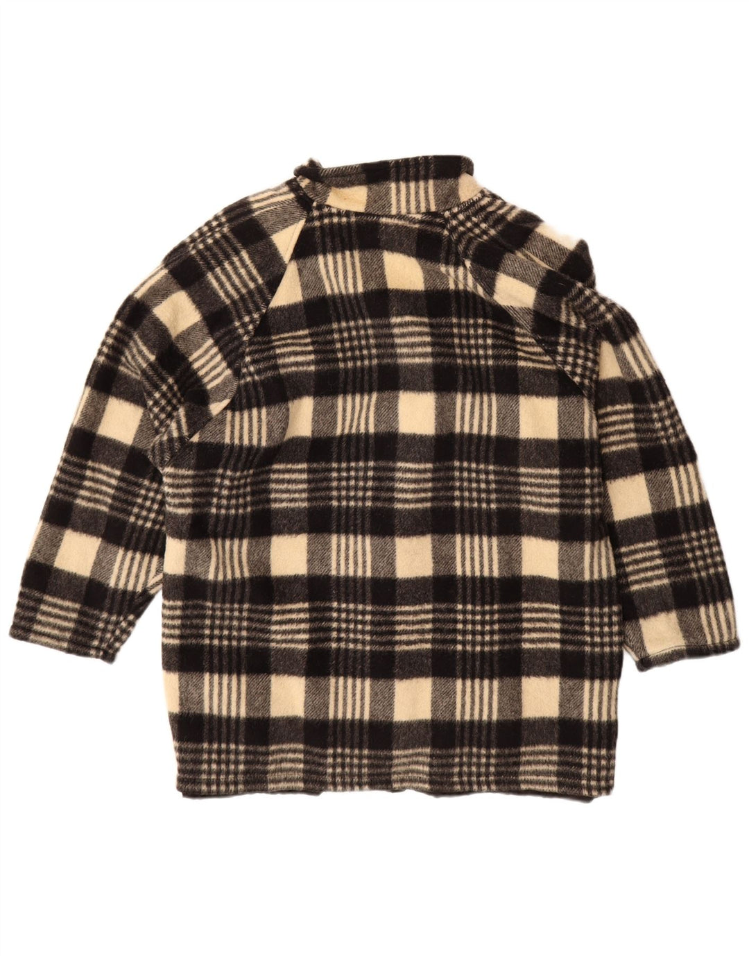 Vintage Damen 2-Knopf-Blazerjacke UK 20 2XL Schwarz kariert