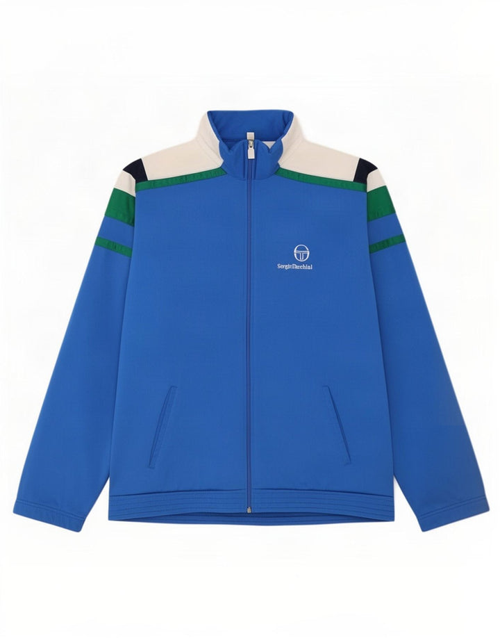 Sergio Tacchini Herren-Trainingsanzug-Oberteiljacke IT 52 Large Blue Colourblock