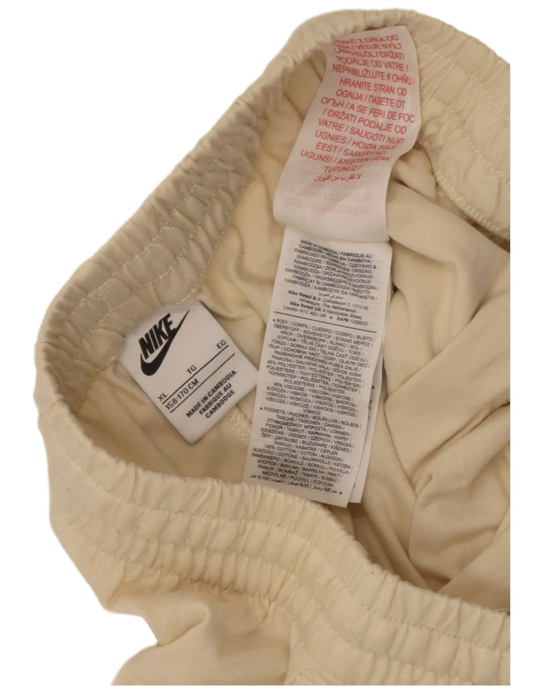 Nike Sportshorts für Jungen, 13–14 Jahre, XL, Beige, Polyester