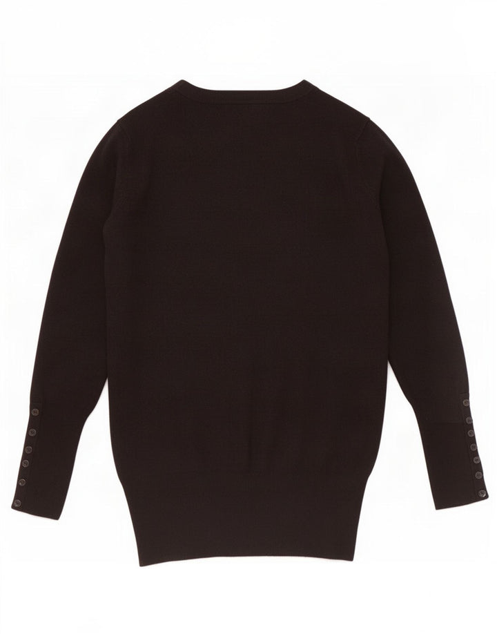 Zara Damen-Cardigan-Pullover UK 12 Medium Black Rayon