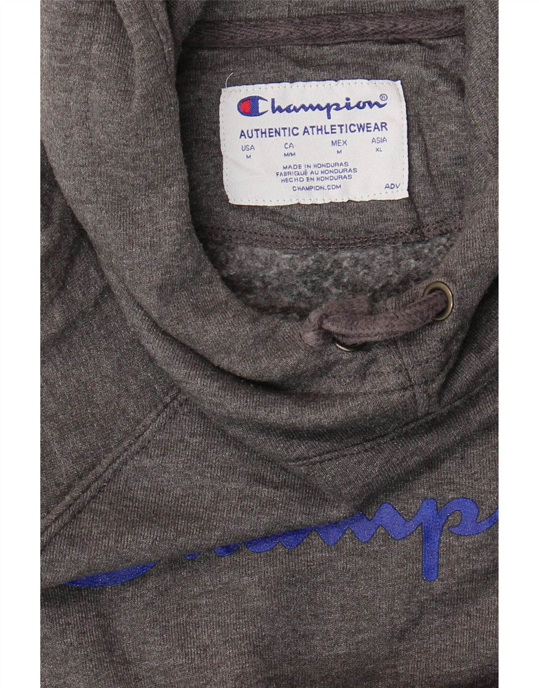 Champion Damen Graphic Hoodie Pullover UK 14 Mittelgrau
