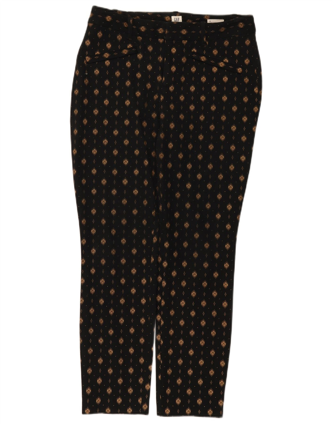 Gap Damen Curvy Abstract Pattern Freizeithose US 6 Medium W26 L27 Schwarz