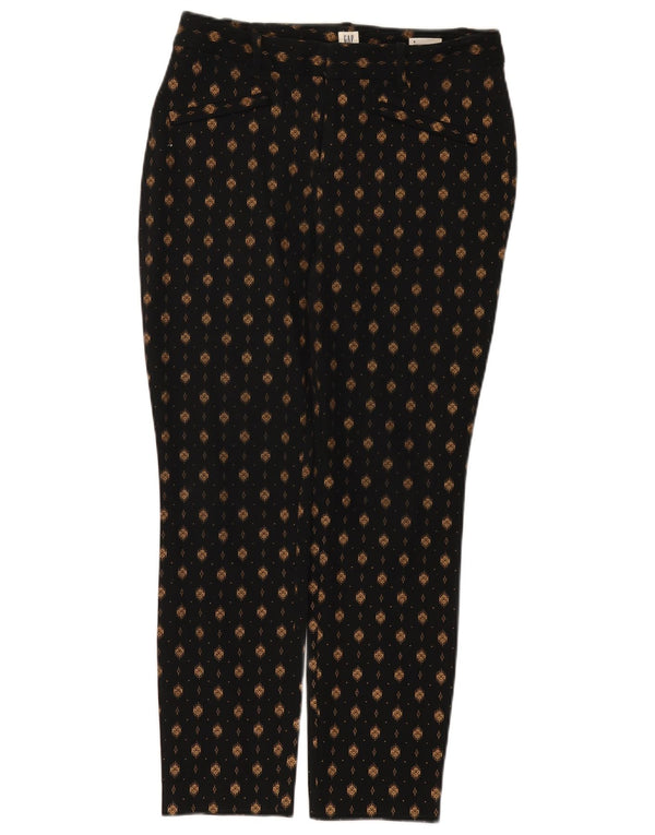 Gap Damen Curvy Abstract Pattern Freizeithose US 6 Medium W26 L27 Schwarz