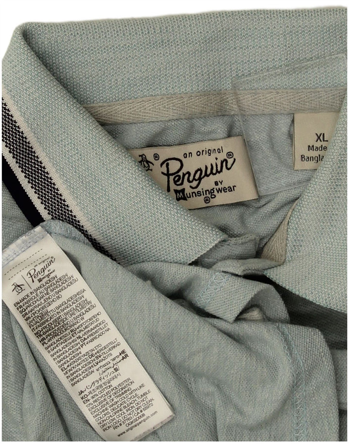 Penguin Herren Poloshirt XL Blau Baumwolle