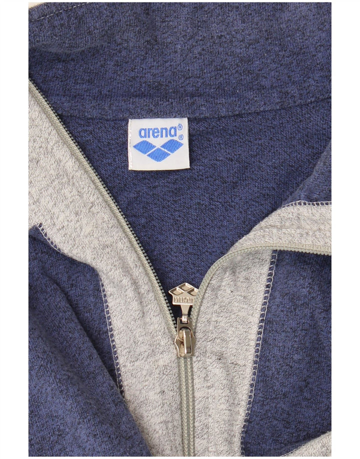 Arena Herren-Trainingsanzugoberteil mit Grafik, Größe S, Blau, Farbblock