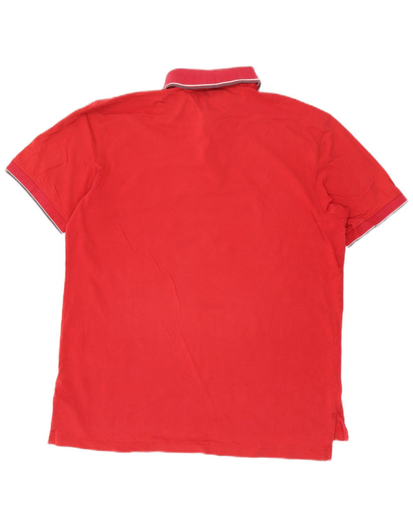 Tommy Hilfiger Herren-Poloshirt, große rote Baumwolle
