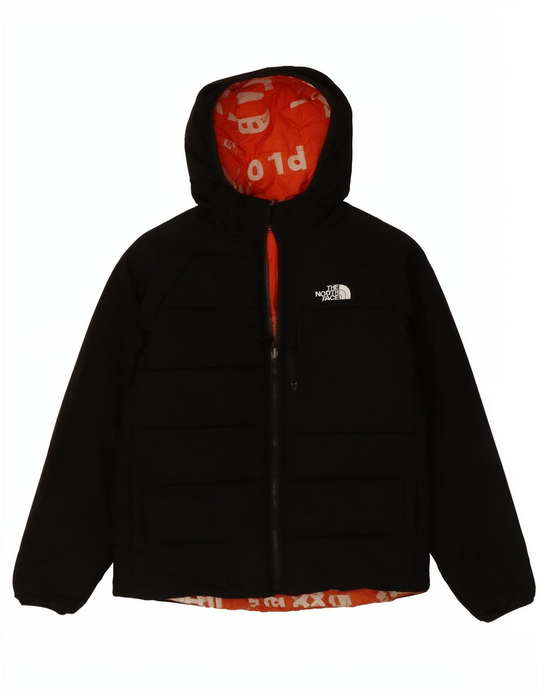The North Face Kapuzen-Wendejacke für Jungen, 13–14 Jahre, groß, Schwarz