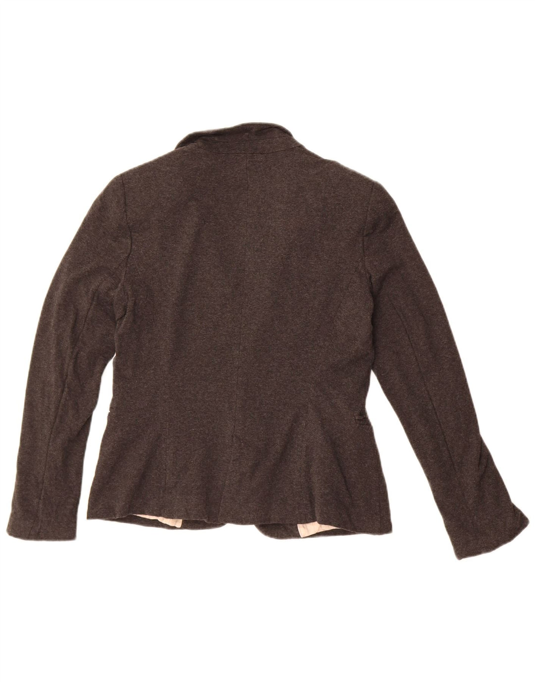 Zara Damen 1-Knopf-Blazerjacke UK 14 Large Graues Acetat