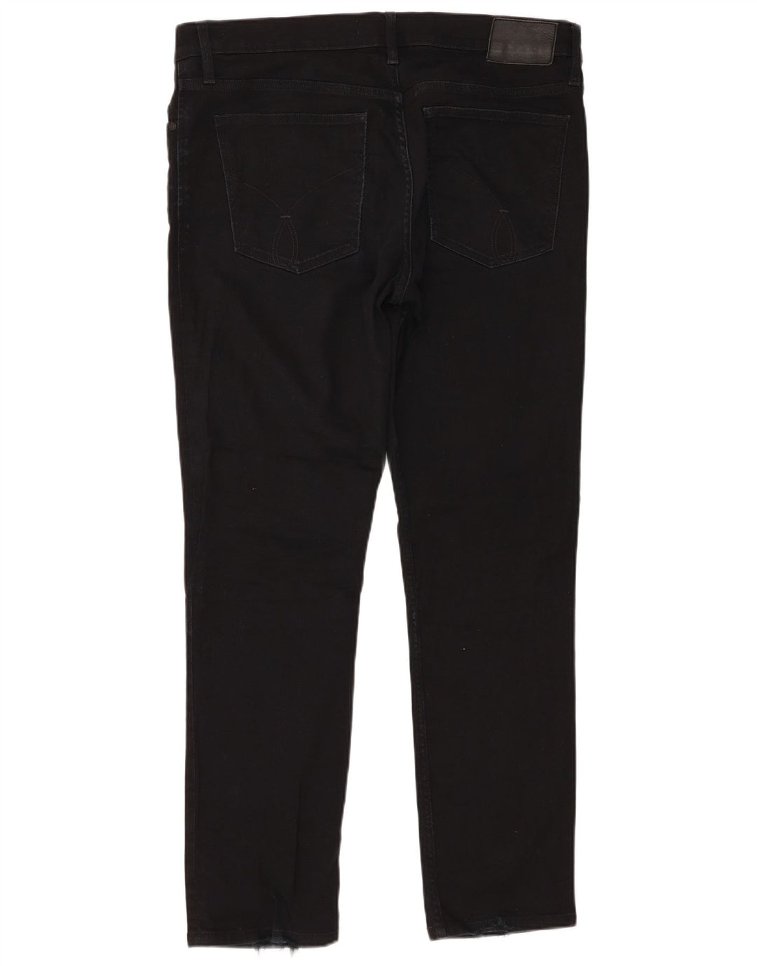 Calvin Klein Herren Slim Jeans W36 L32 Schwarze Baumwolle