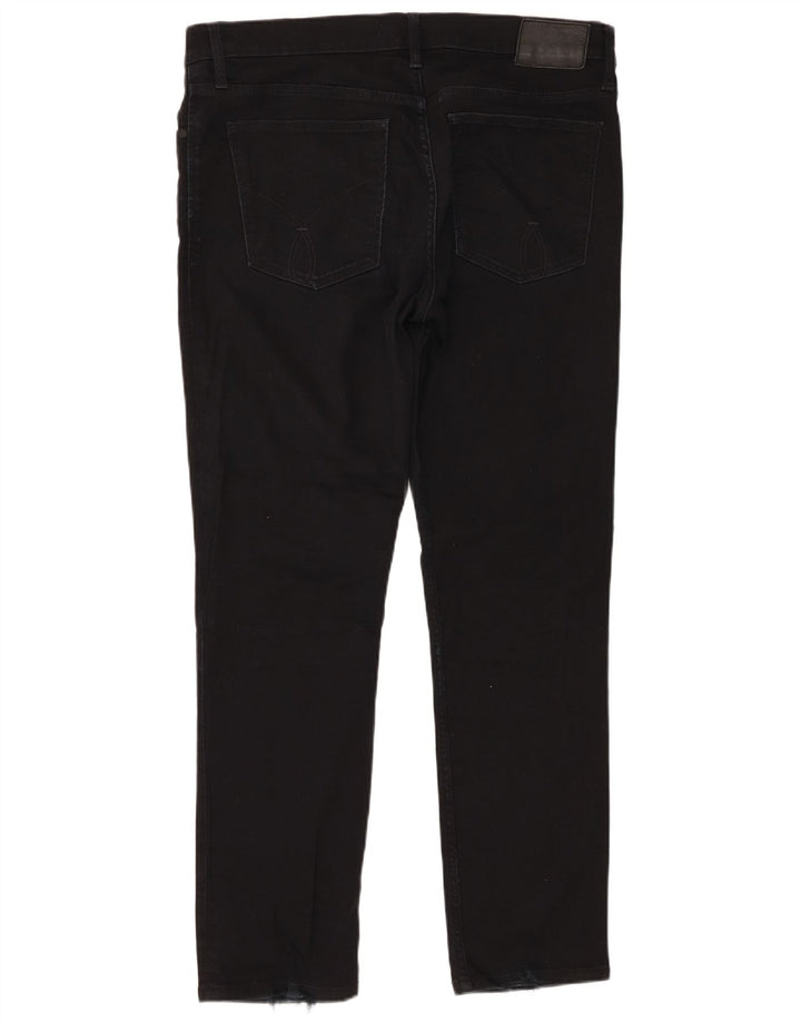 Calvin Klein Herren Slim Jeans W36 L32 Schwarze Baumwolle