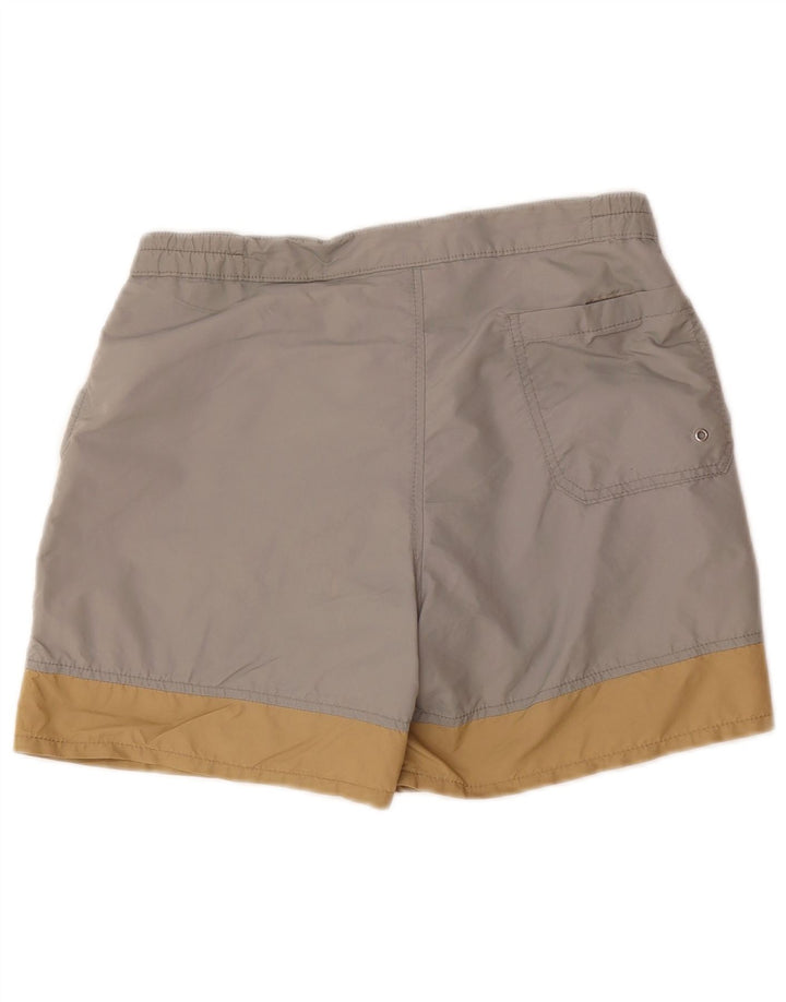 North Sails Herren-Badeshorts mit Grafik, mittelgraues Colourblock-Polyamid