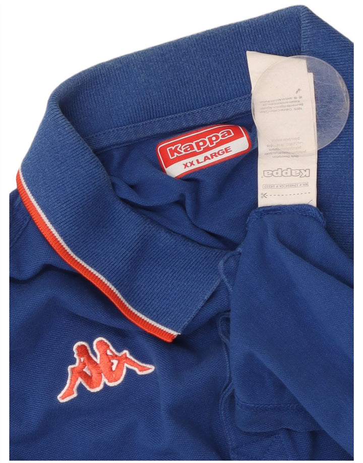 Kappa Herren Poloshirt 2XL Blau Baumwolle