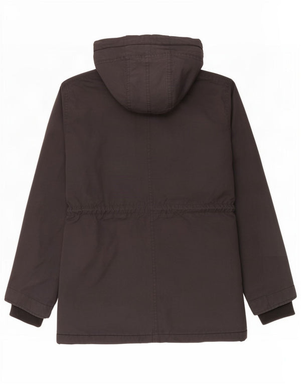 Lyle & Scott Jungen-Windbreaker-Mantel mit Kapuze, 14–15 Jahre, schwarze Baumwolle