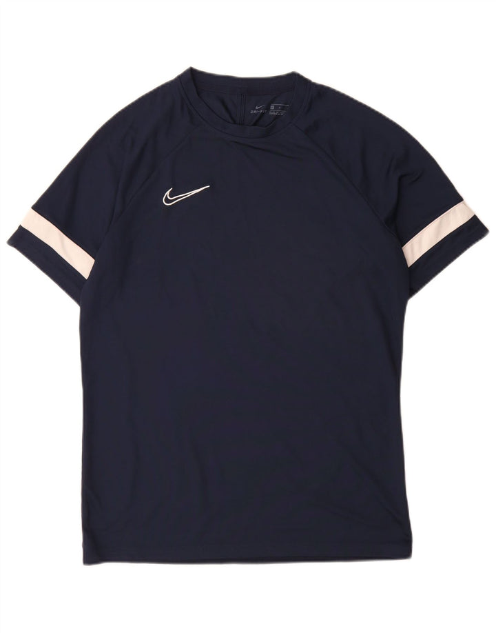 Nike Herren Dri Fit T-Shirt-Oberteil, groß, Marineblau, Farbblock