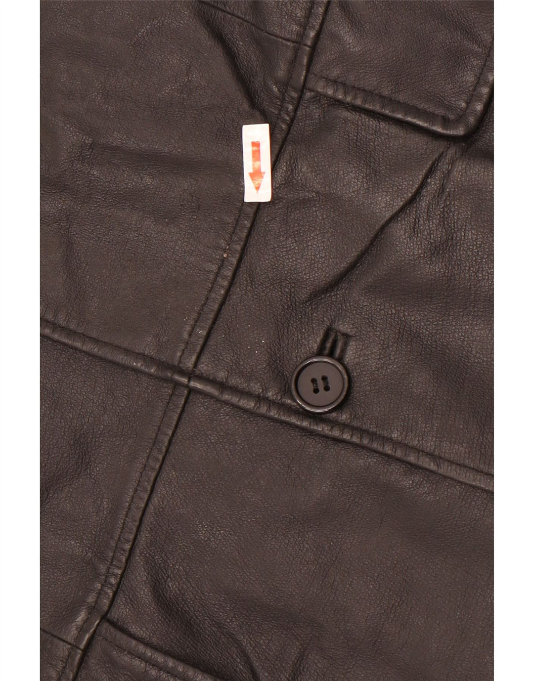 Vintage Herren 3-Knopf-Lederblazer UK 38 Mittelschwarzes Leder