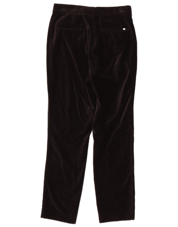 Massimo Dutti Damen Slim Velvet Chino Hose EU 38 Small W28 L28 Schwarz