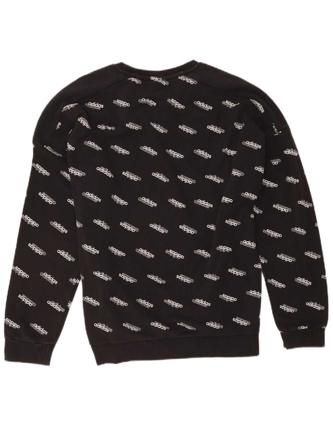 Adidas Herren Grafik-Sweatshirt-Pullover, groß, schwarze Baumwolle