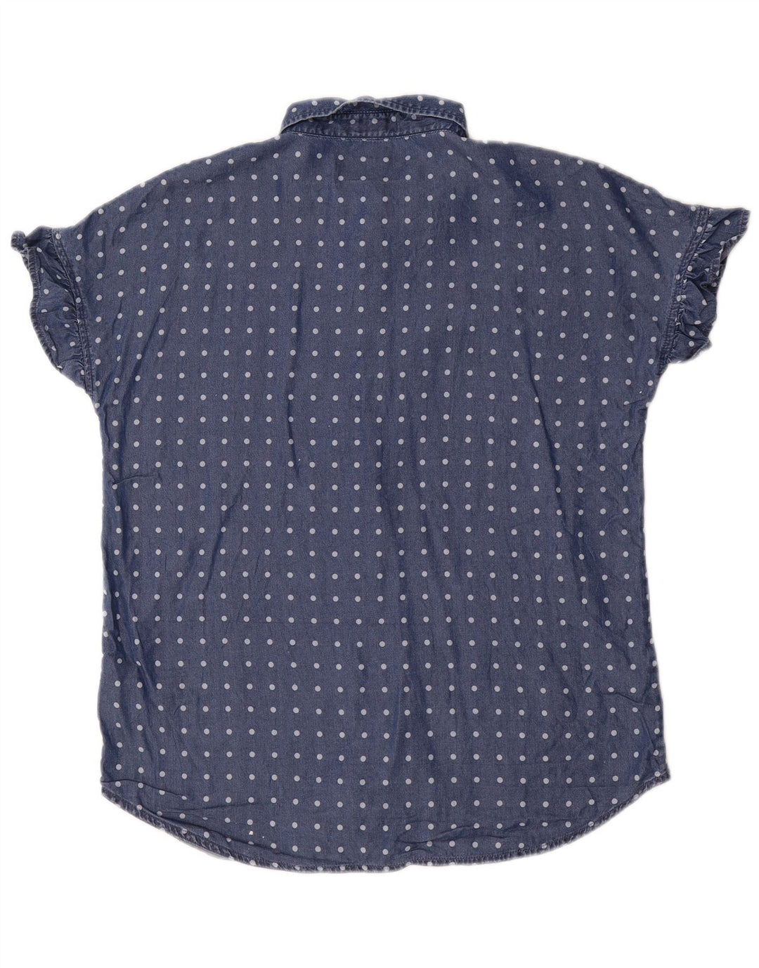 Dack's Kurzarm-Hemdbluse für Damen, UK 14, mittleres Marineblau mit Punkten