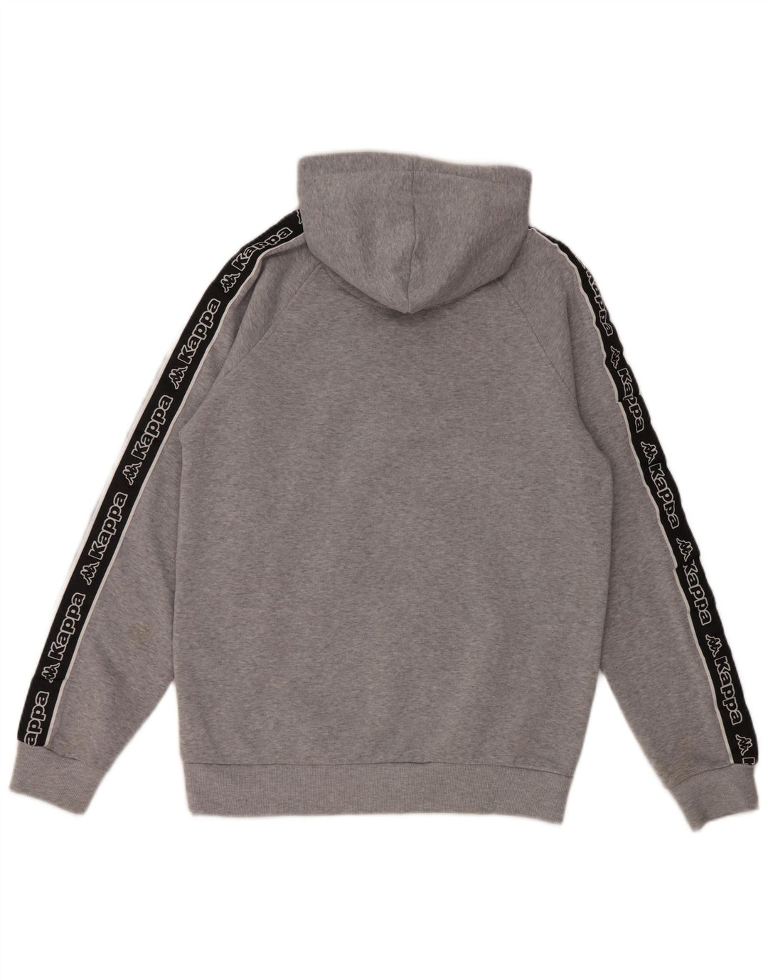 Kappa Herren-Kapuzenpullover mit grafischem Print, mittelgraues Farbblock-Polyester